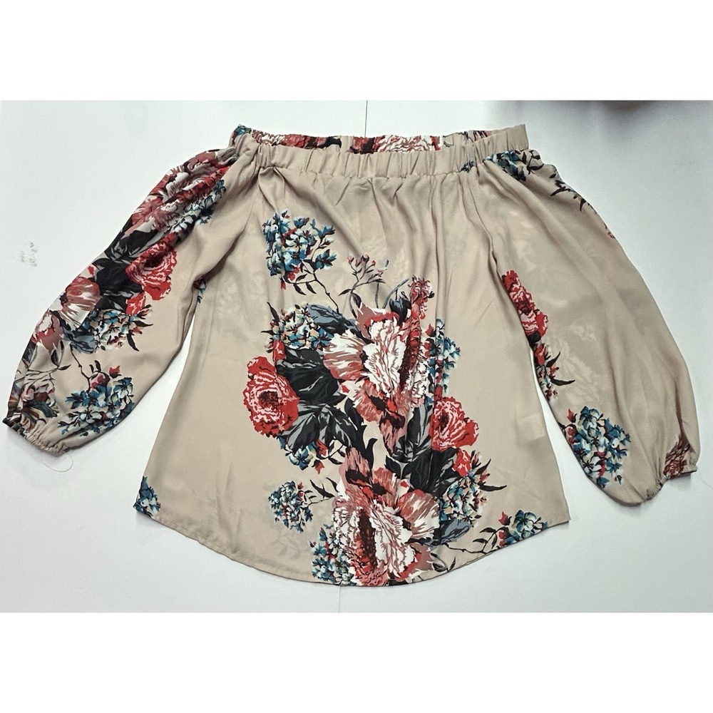 Boutique | Women's | Blouse | S | Off Shoulder Long Sleeve Floral‎ Top